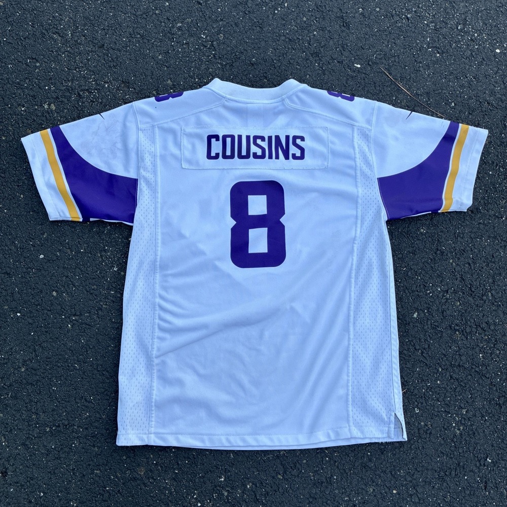 Nike Kirk Cousins White Minnesota Vikings NFL Jersey On Field Men's Size XL